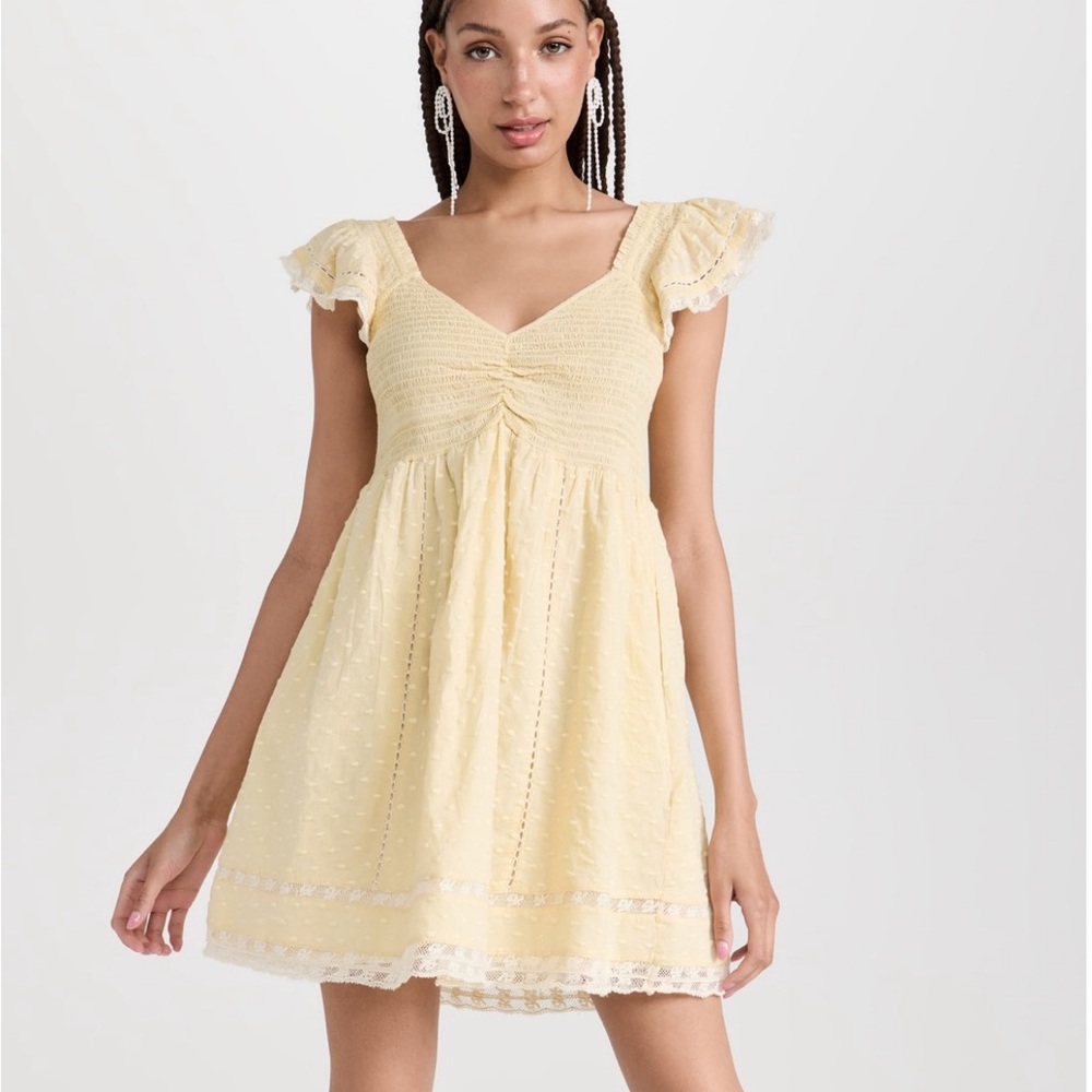 NWT loveshackfancy Athalia Dress - Gilded Yellow - XS